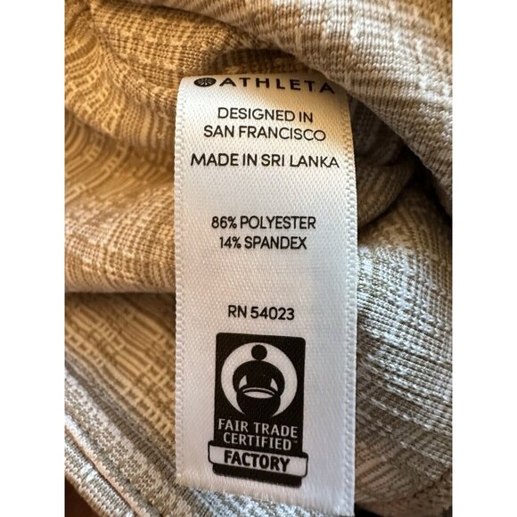 Athleta Jacquard Chaturanga Tight Leggings Small Light Tan White Textured - Picture 6 of 9